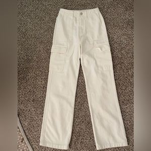 White Cargo Zara Jeans
